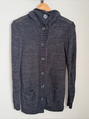 JCrew Women's Navy Marl Linen/Cotton Beach Cardigan - XS